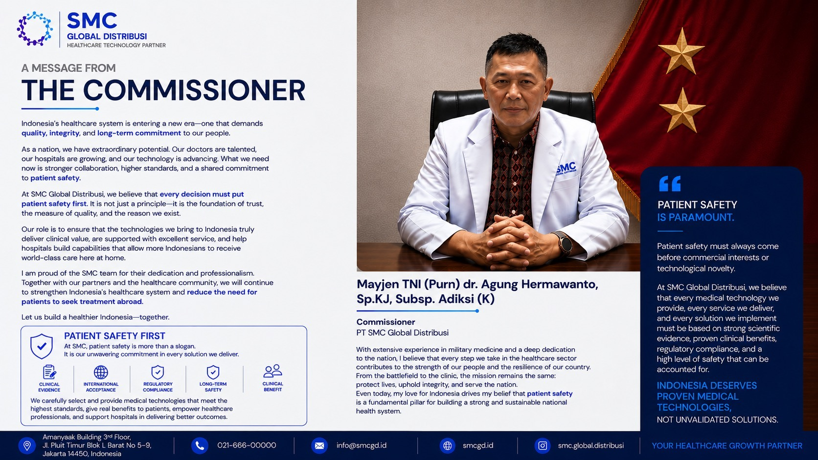 Potret dr. Agung Hermawanto dari company profile SMCGD